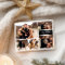 5 Photos Collage Chic Script Merry Christmas Black