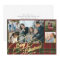 5 photos Merry Christmas elegant script red plaid 