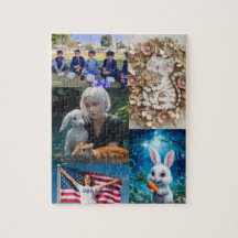 5 photos personalize puzzle, collage photo