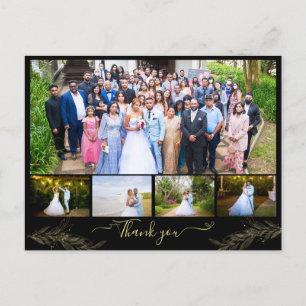 5 photos personalized thank you card template