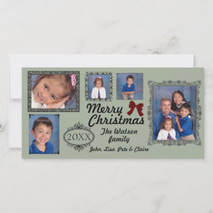 5 Photos Vintage Grey - Christmas Photo Card