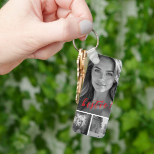 5 pictures collage  keychain