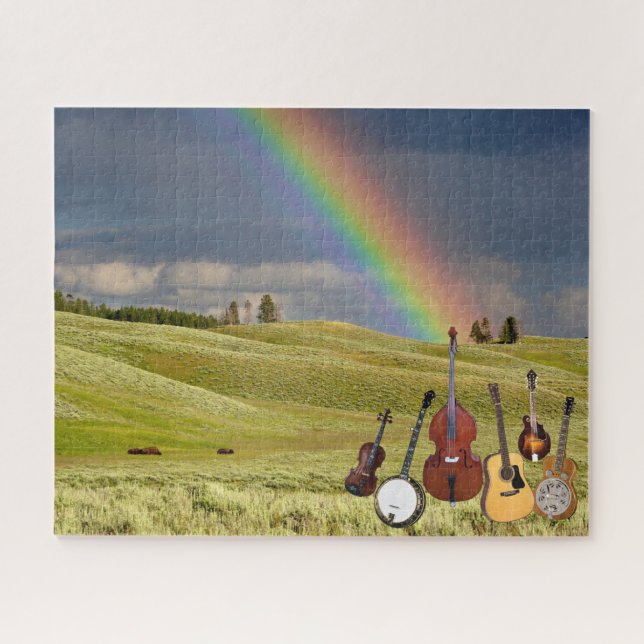 5 PIECE BLUEGRASS BAND JIGSAW PUZZLE (Horizontal)
