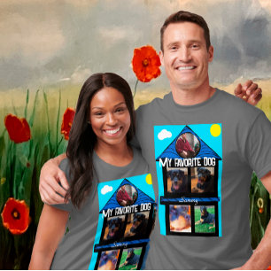 5-place Photo Slots Template Favorite Pet T-Shirt