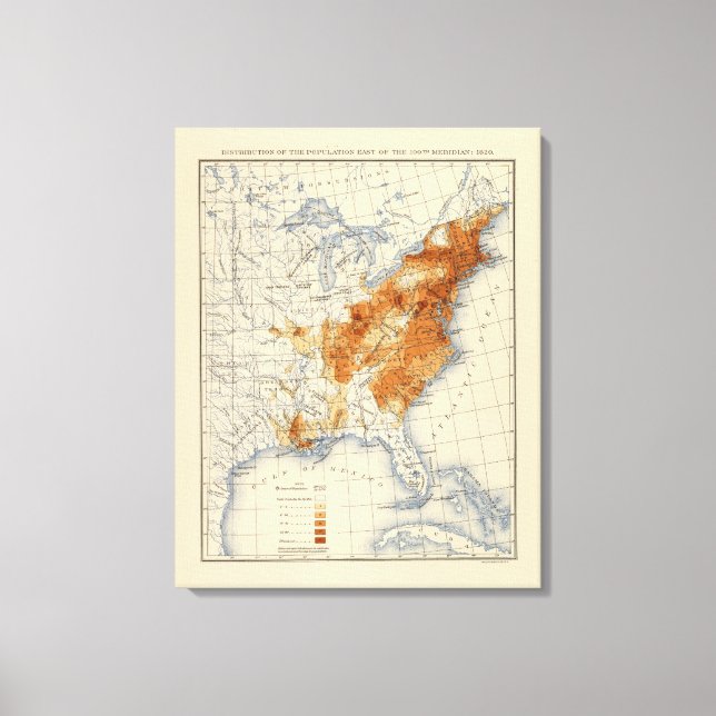 5 Population 1820 Canvas Print (Front)