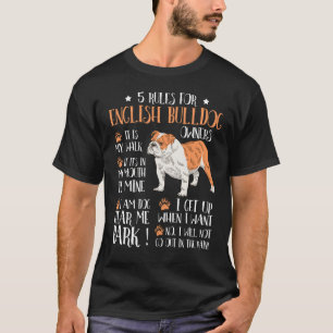 5 Rules for English bulldog Owners t-shirt men wom