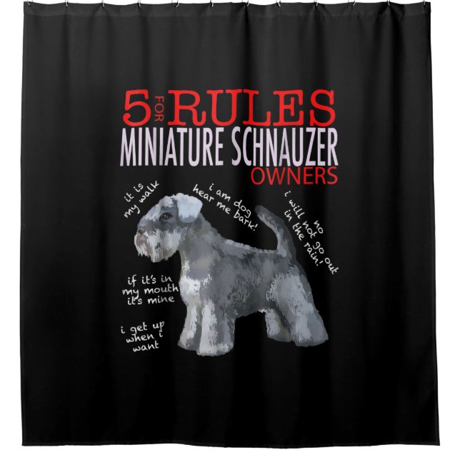 5 Rules for Miniature Schnauzer Owners tee shirt T (Front)