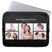 5 Sections Custom Photo Simple Elegant Black Frame