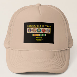 5 SERVICES VIETNAM WAR VET TRUCKER HAT