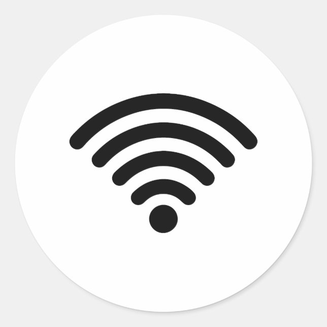 5 Signal wifi sign Classic Round Sticker (Front)