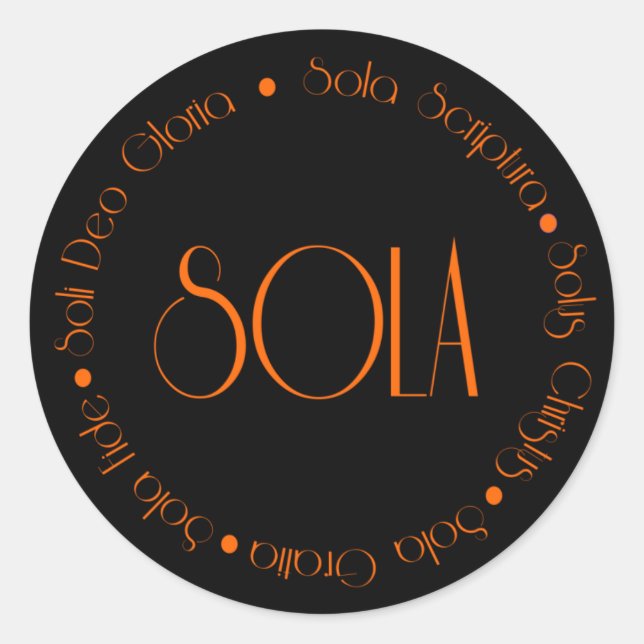 5 Solas Classic Round Sticker (Front)