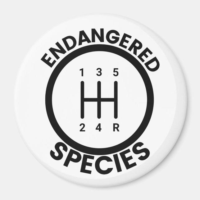 5 Speed Endangered Species Magnet (Front)