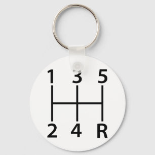 5 speed shift pattern keychain