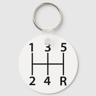 5 speed shift pattern keychain