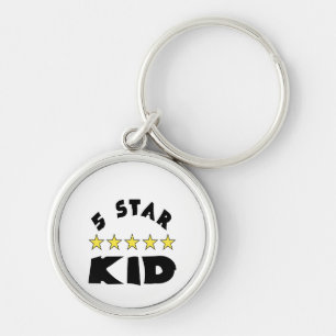 5 Star Kid Black Letters Keychain