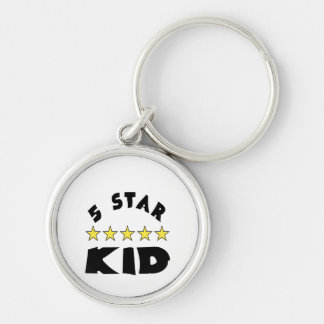 5 Star Kid Black Letters Keychain