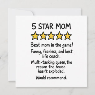 5 Star Mom Card