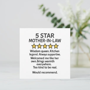 5 Star Mother-In-Law  Card