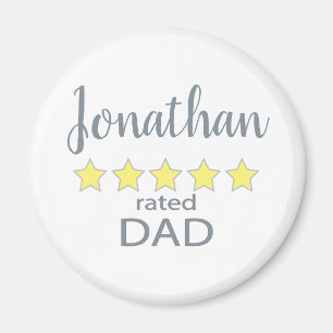 5 Star Rated Dad Magnet