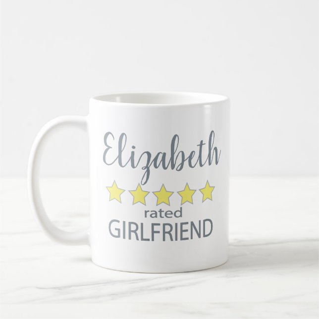 5 Star Rated Girlfriend Coffee Mug (Left)