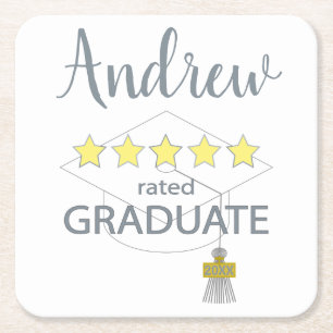 5 Star Rated Graduate Square Paper Coaster