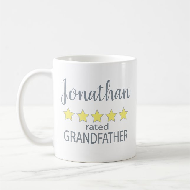 5 Star Rated Grandfather Coffee Mug (Left)