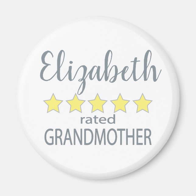 5 Star Rated Grandmother Magnet (Front)