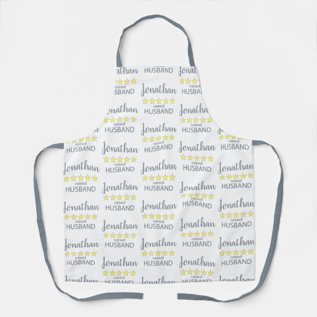 5 Star Rated Husband Apron (Front)
