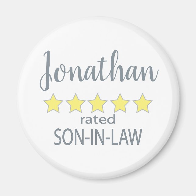 5 Star Rated Son-In-Law Magnet (Front)