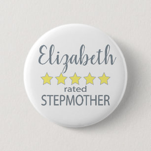 5 Star Rated Stepmother 2 Inch Round Button