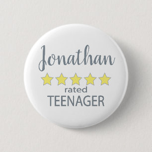 5 Star Rated Teenager 2 Inch Round Button