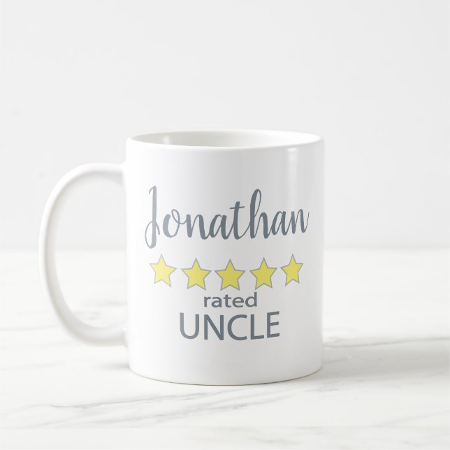 5 Star Rated Uncle Coffee Mug (Left)