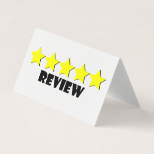 5 Star Review Card