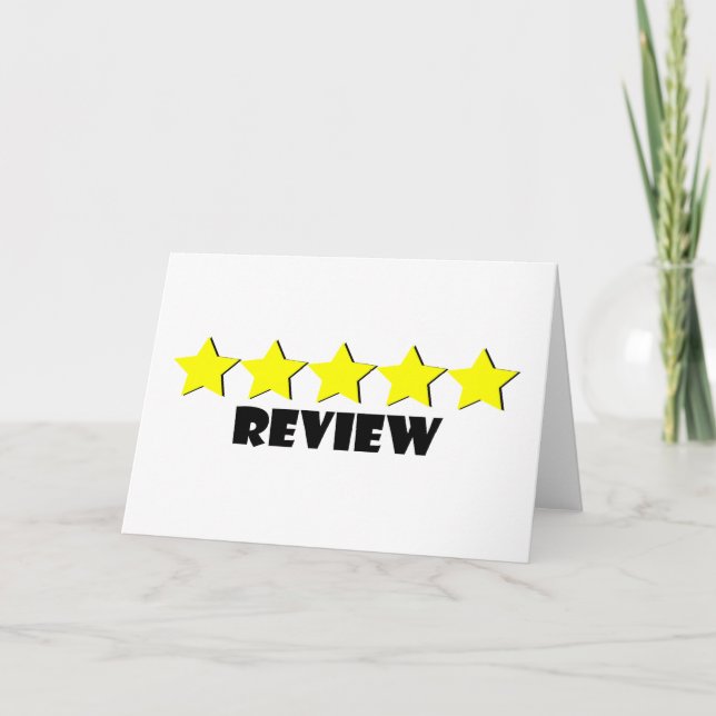 5 Star Review Greeting Card (Front)