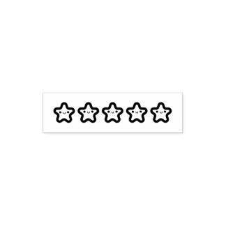 5 Star Smiling Stars Rating Self-inking Stamp