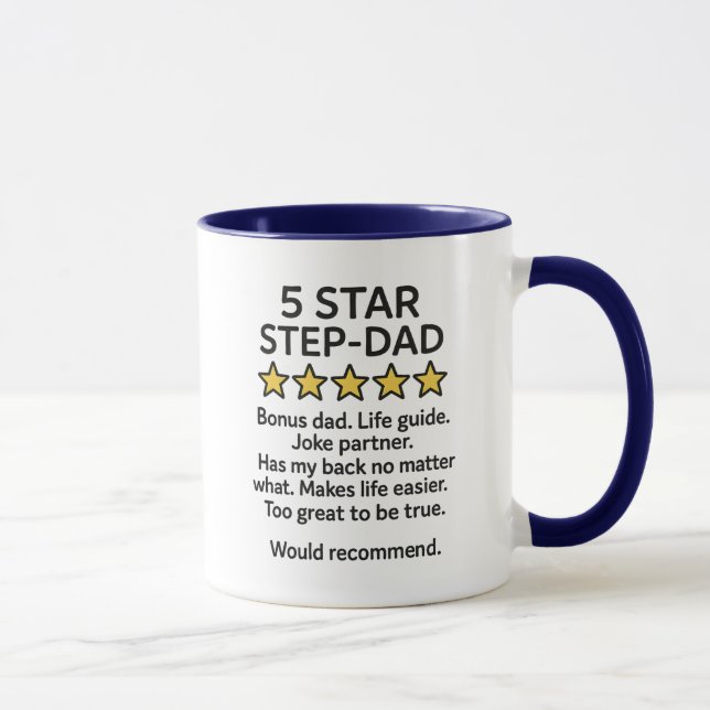 5 Star Step-Dad  Mug (Right)