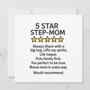 5 Star Step Mom  Card