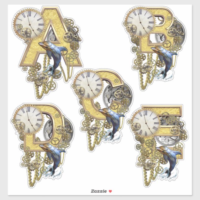 5 Steampunk A B C D E Sculpture (Sheet)