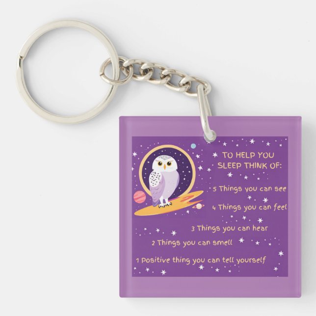 5 Step Mindfulness Acrylic Keychain (Front)