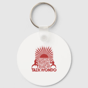 5 Tenets Of Taekwondo Keychain