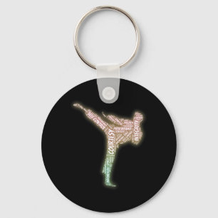 5 Tenets of Taekwondo Martial Arts Keychain
