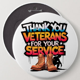 #5 Thank you 6 Inch Round Button