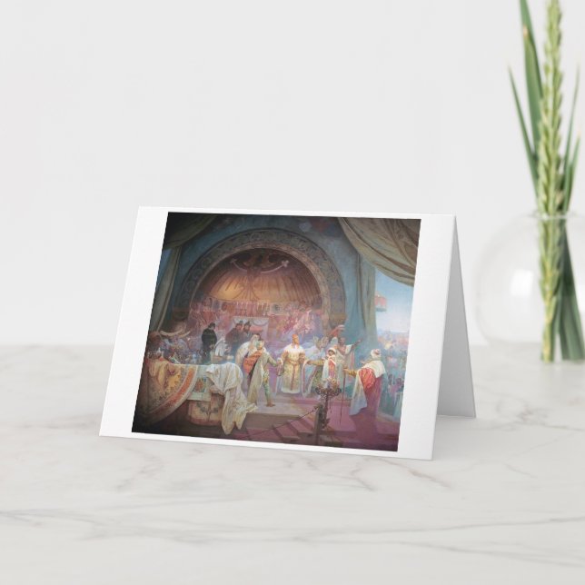 #5 The Bohemian King Premysl Otakar II, Mucha Card (Front)