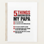 5 Things About My Papa Funny Vintage Shirt Design_ Planner<br><div class="desc">5 Things About My Papa Funny Vintage Shirt Design_1</div>