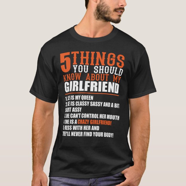 5 THINGS YOU SHOULD KNOW ABOUT MY GIRLFRIEND  Hila T-Shirt (Front)
