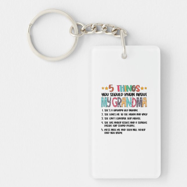 5 Things You Should Know About My Grandma Hallowee Keychain (Front)