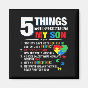 5 Things You Should Know About My Son Autism Aware Magnet