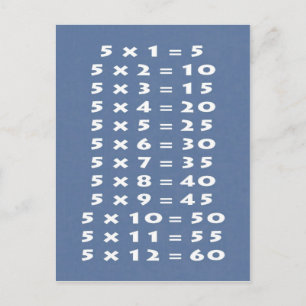 #5 Times Table Postcard Fun Kids & Teacher