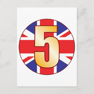 5 UK Gold Postcard