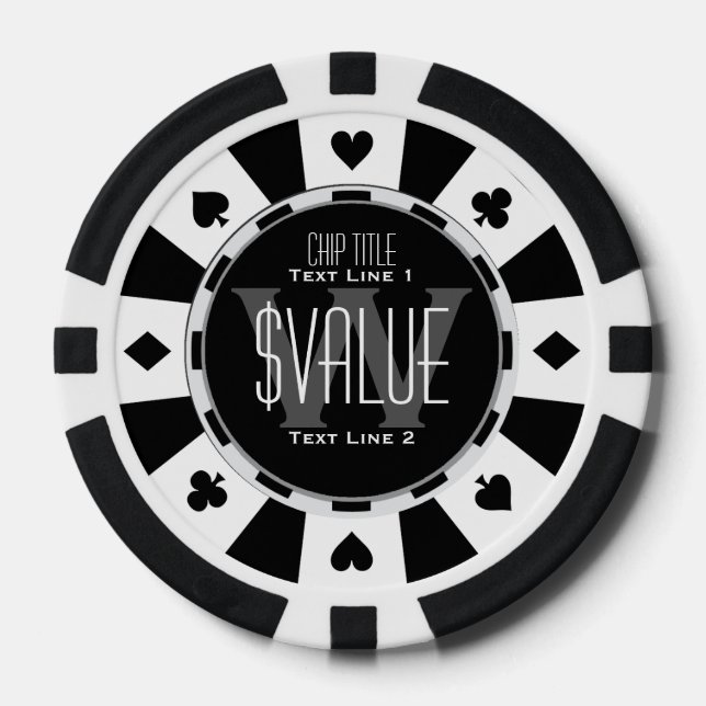 5 Ways to Personalize Your Classic Poker Chip (Front)